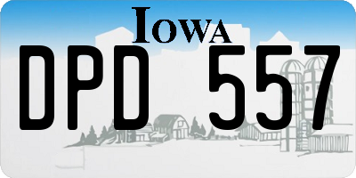 IA license plate DPD557