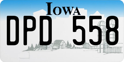 IA license plate DPD558