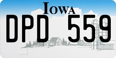 IA license plate DPD559