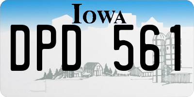 IA license plate DPD561