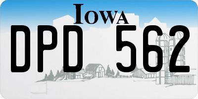 IA license plate DPD562