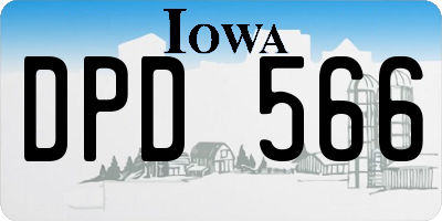 IA license plate DPD566