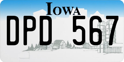 IA license plate DPD567