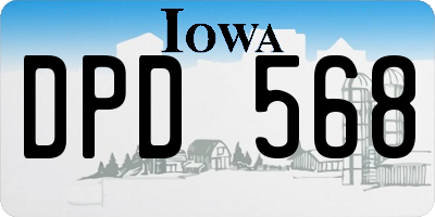IA license plate DPD568