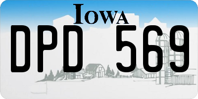 IA license plate DPD569