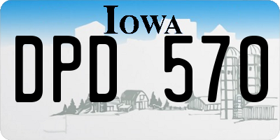 IA license plate DPD570