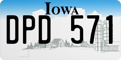 IA license plate DPD571