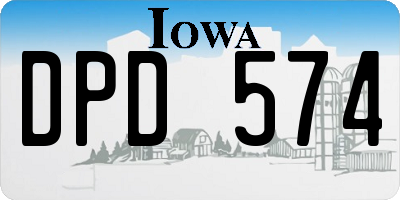 IA license plate DPD574