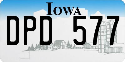 IA license plate DPD577