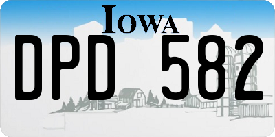 IA license plate DPD582