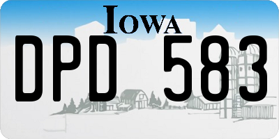 IA license plate DPD583