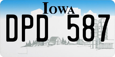 IA license plate DPD587