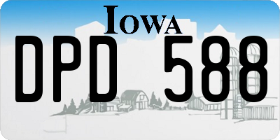 IA license plate DPD588