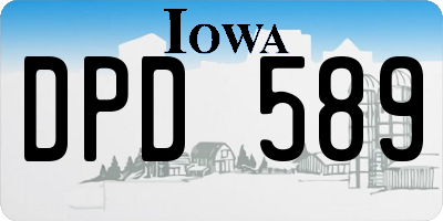 IA license plate DPD589