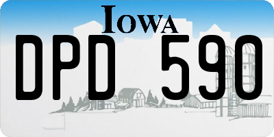 IA license plate DPD590