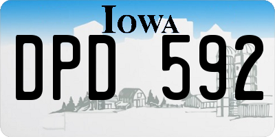 IA license plate DPD592