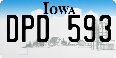IA license plate DPD593