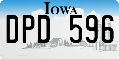 IA license plate DPD596