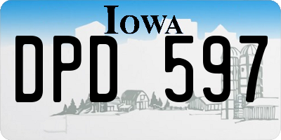 IA license plate DPD597