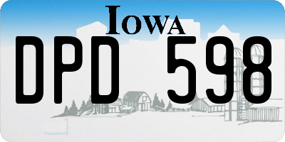 IA license plate DPD598