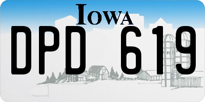 IA license plate DPD619