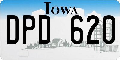 IA license plate DPD620