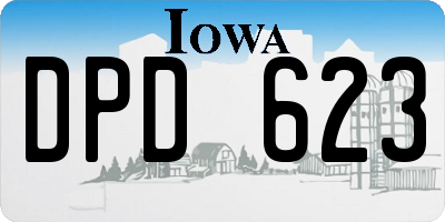 IA license plate DPD623
