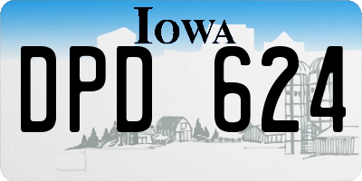 IA license plate DPD624