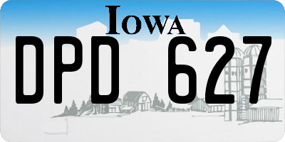IA license plate DPD627