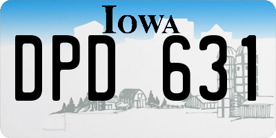 IA license plate DPD631