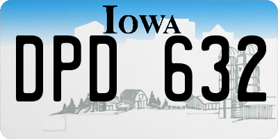 IA license plate DPD632
