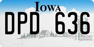 IA license plate DPD636