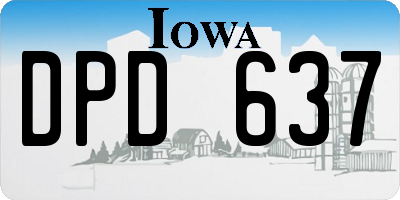 IA license plate DPD637