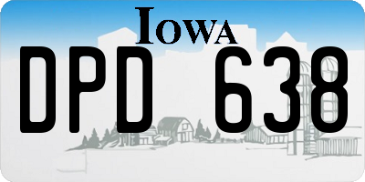 IA license plate DPD638