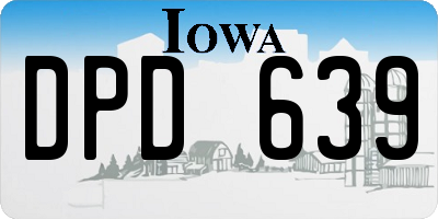 IA license plate DPD639