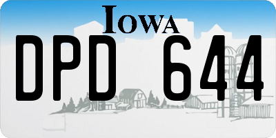 IA license plate DPD644