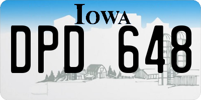 IA license plate DPD648