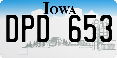 IA license plate DPD653