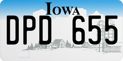 IA license plate DPD655