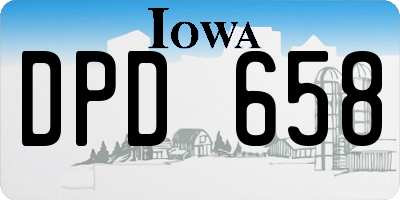 IA license plate DPD658