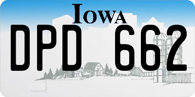 IA license plate DPD662