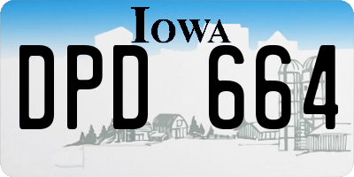 IA license plate DPD664