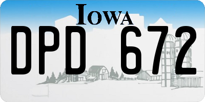 IA license plate DPD672