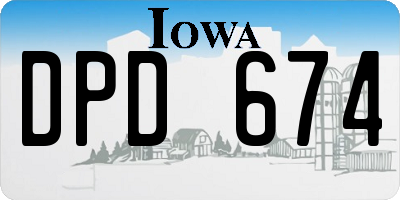 IA license plate DPD674
