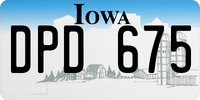 IA license plate DPD675