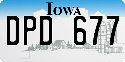 IA license plate DPD677