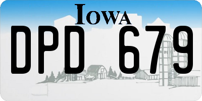 IA license plate DPD679