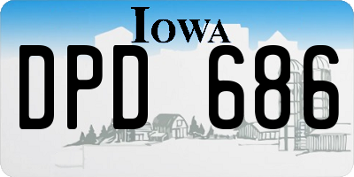 IA license plate DPD686