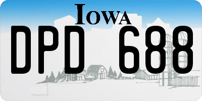 IA license plate DPD688