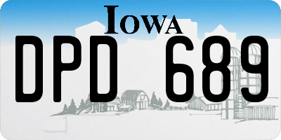 IA license plate DPD689